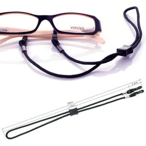 Black Adjustable Eyewear Strap Universal Fit for any safety glass